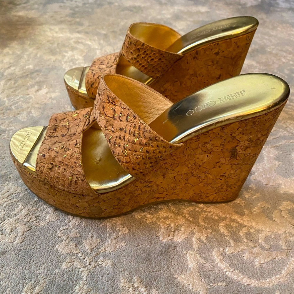 Jimmy Choo wedge platform sandals